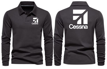 CESSNA LOGO LONG SLEEVE POLO